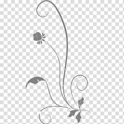 grey flower and swirl illustration transparent background PNG clipart