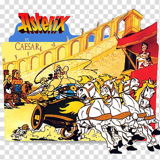 Asterix Collection English titles Folder Icons,  Asterix Versus Caesar transparent background PNG clipart