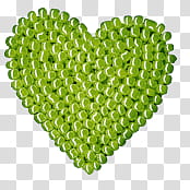 , heart-shaped green transparent background PNG clipart