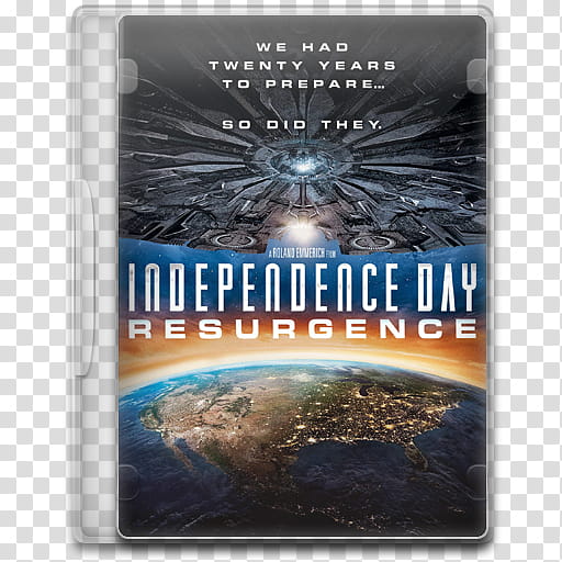 Movie Icon Mega , Independence Day, Resurgence, Independence day Resurgence DVD case transparent background PNG clipart