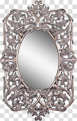 gray framed wall mirror transparent background PNG clipart