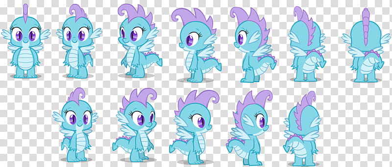 Krystal the Dragon Character Sheet transparent background PNG clipart