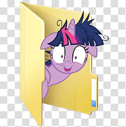 All icons in mac and ico PC formats, folder win, crazy twilight (, purple unicorn inside brown folder illustration transparent background PNG clipart