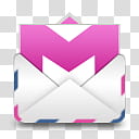Girlz Love Icons , gmail, white and pink envelope transparent background PNG clipart