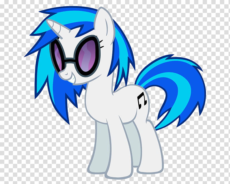 Vinyl Scratch, blue and green My Little Pony character transparent background PNG clipart