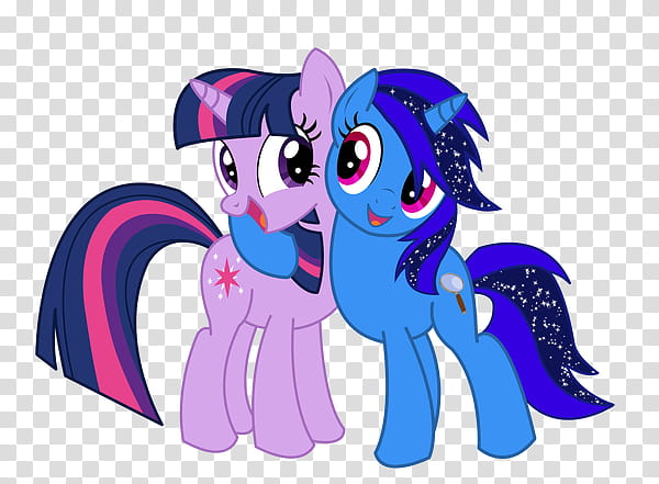 OC Gift: Twilight Sparkle and Magic Shadow, purple and blue little ponies transparent background PNG clipart