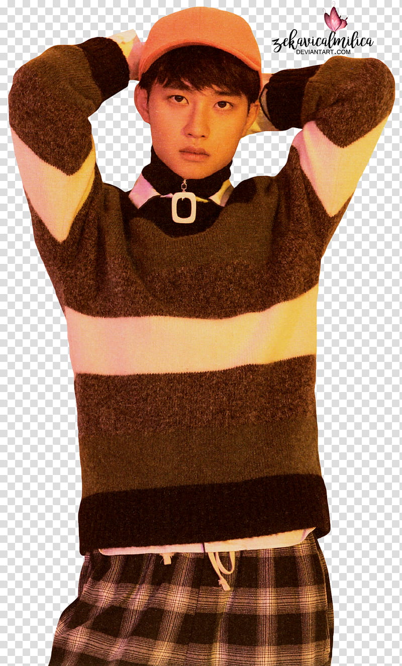 EXO D O  Season Greetings, women's brown sweatshirt transparent background PNG clipart