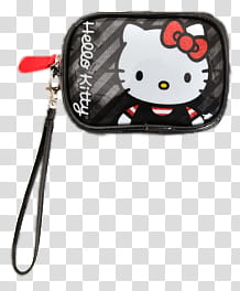 Hello Kitty Set , black Hello Kitty wristlet transparent background PNG clipart