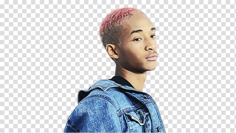 Hair, Watercolor, Paint, Wet Ink, Jaden Smith, Hairstyle, Buzz Cut, Model transparent background PNG clipart
