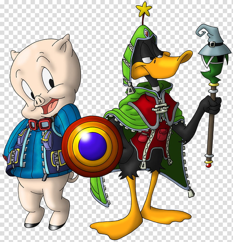 KH Toonworld, Porky and Daffy (COMMISSION!) transparent background PNG clipart