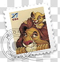 Disney Stamps Friendship, LionKing stamp icon transparent background PNG clipart