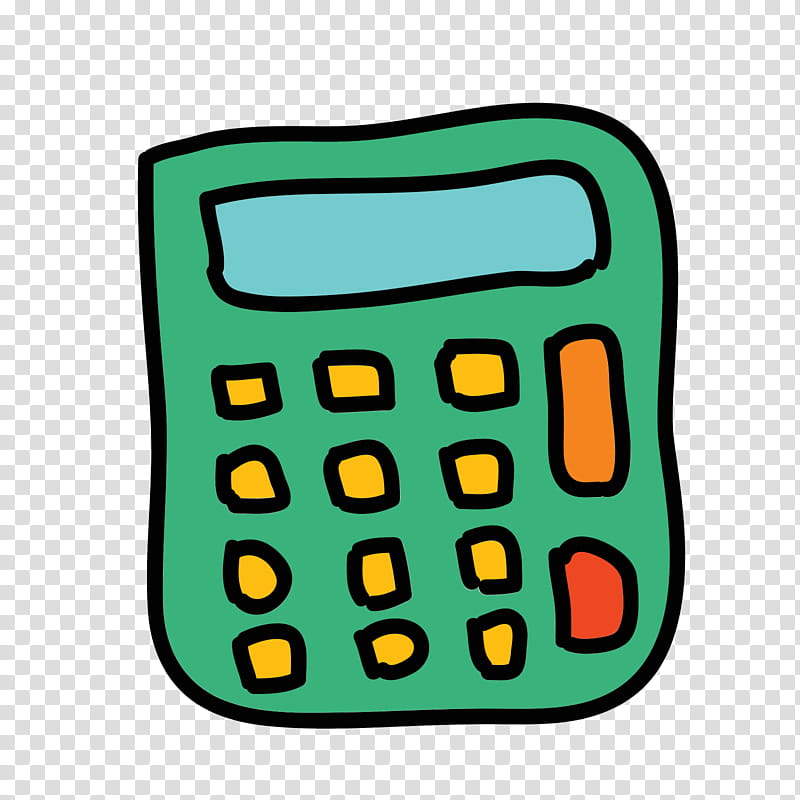Yellow, Calculator, Line, Telephony, Office Equipment transparent background PNG clipart