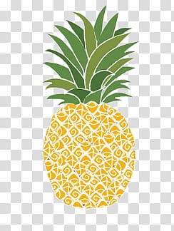 Pineapple, yellow and green pineapple art transparent background PNG clipart