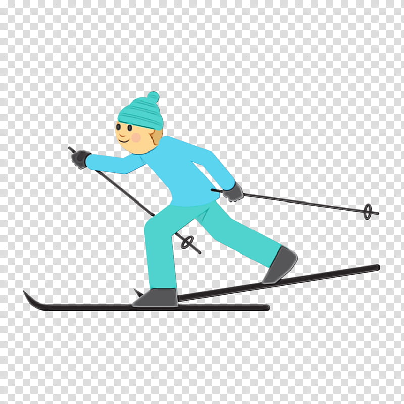 skier ski skiing ski pole ski equipment, Watercolor, Paint, Wet Ink, Recreation, Crosscountry Skier, Crosscountry Skiing, Sports Equipment transparent background PNG clipart