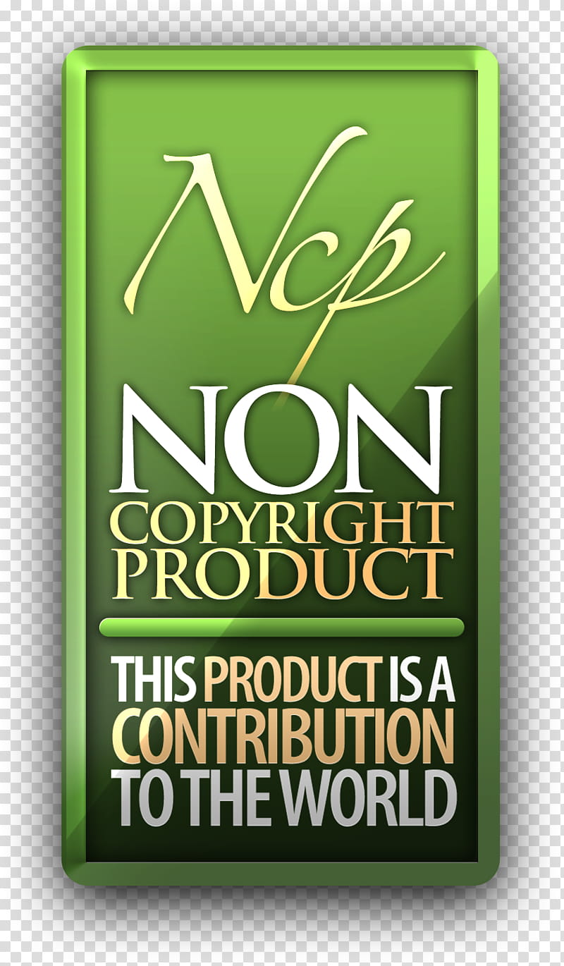 NON COPYRIGHT PRODUCT, green and white NCP sign transparent background PNG clipart