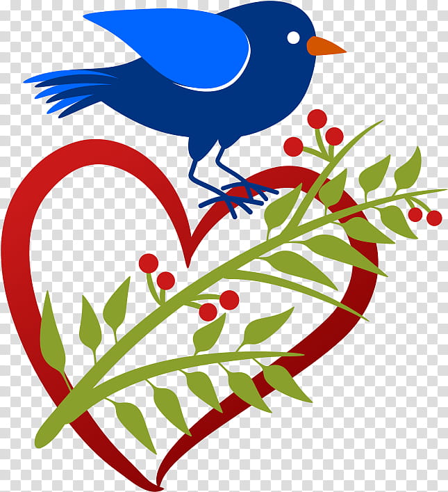 Bird Line Art, Beak, Passerine, Eastern Bluebird, Heart, Bluebirds, Cardinal, Branch transparent background PNG clipart