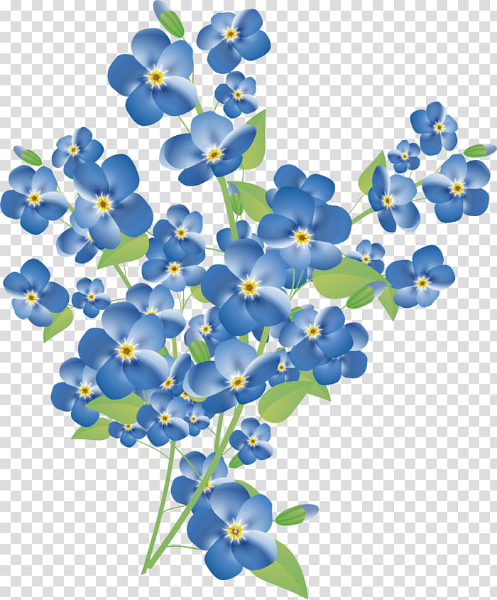 Blue Flower Painting PNG Transparent Images Free Download | Vector Files |  Pngtree
