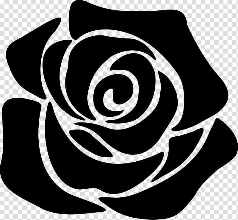 Black And White Flower, Silhouette, Rose, Blackandwhite, Leaf, Rose Family, Plant, Petal transparent background PNG clipart