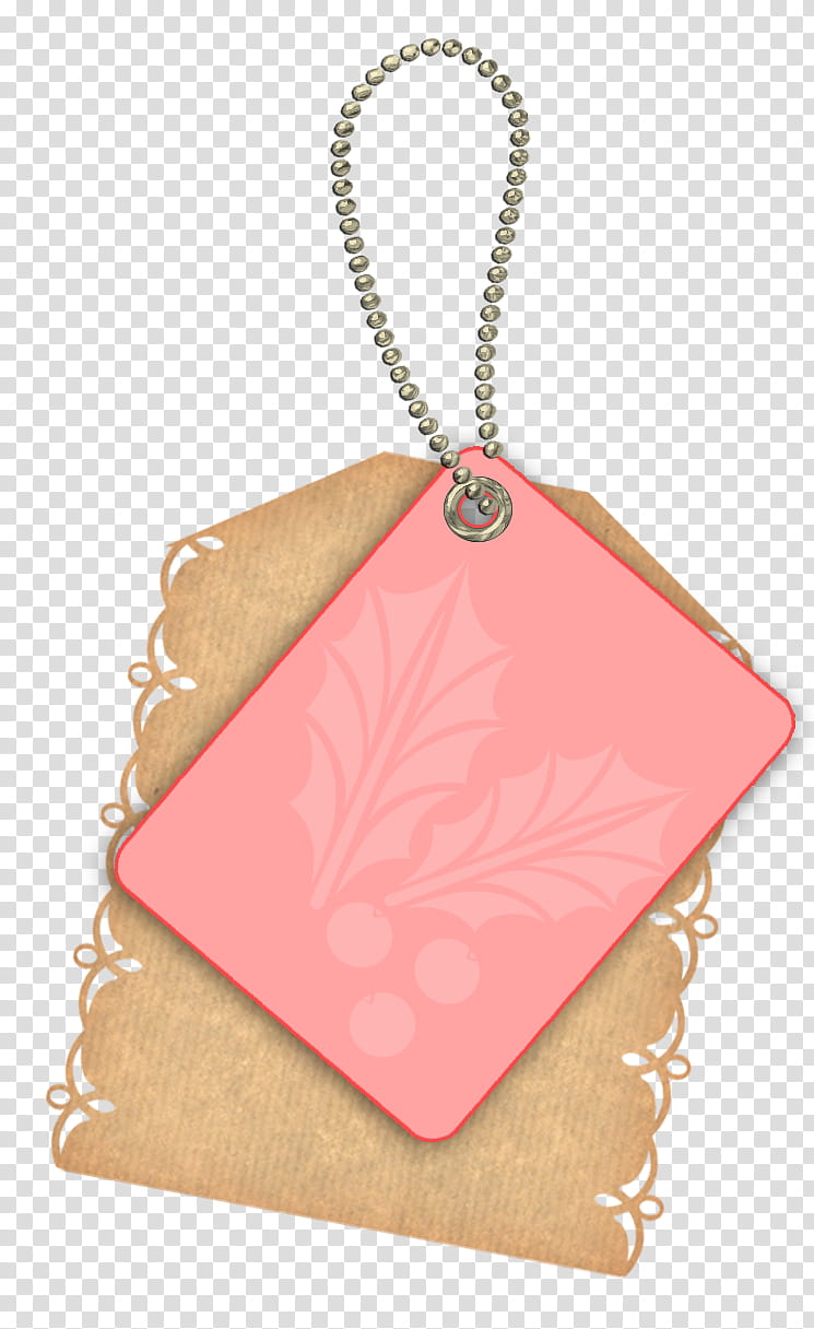 Christmas tags, pink tag transparent background PNG clipart