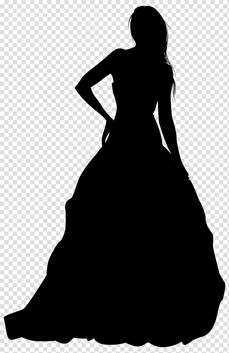 Wedding Dress Drawing, Bridegroom, Silhouette, Gown, Black, Clothing, Blackandwhite, Formal Wear transparent background PNG clipart