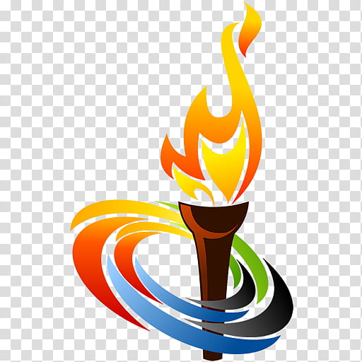 Olympic flame torch logo stock vector. Illustration of blaze - 158828933