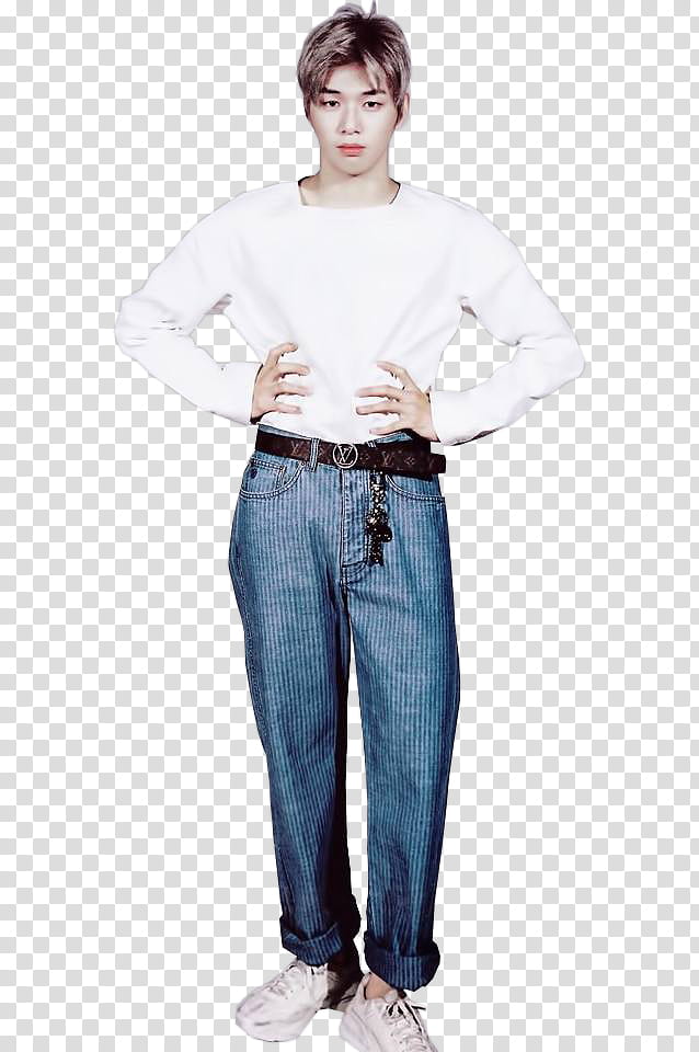 KANG DANIEL WANNA ONE , man in white sweatshirt transparent background PNG clipart
