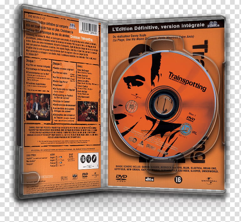 DvD Case Icon Special , Trainspotting DvD Case Open transparent background PNG clipart