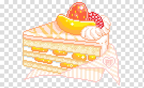 Pixel , sliced of cake transparent background PNG clipart