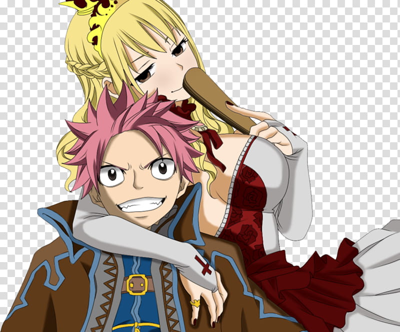 Fairy Tail Party, Natsu and Lucy of Fairy Tail transparent background PNG c...