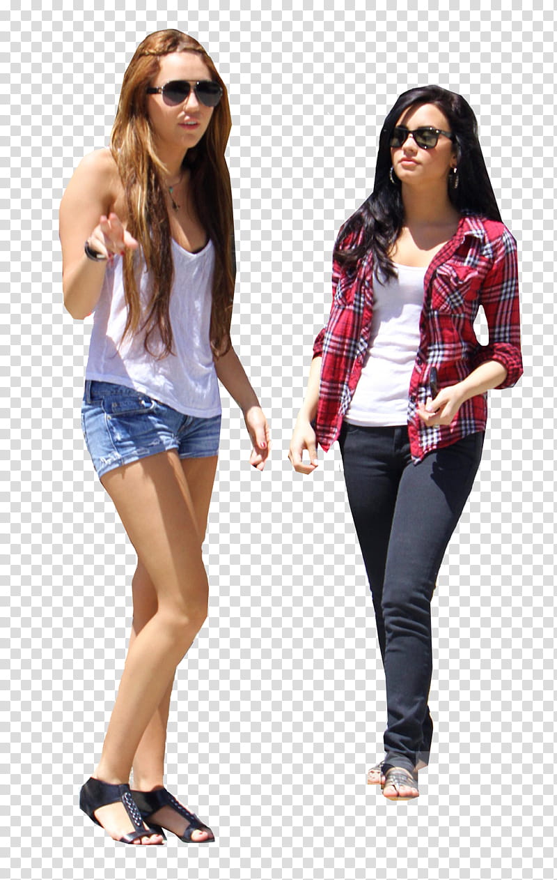 Miley y Demi transparent background PNG clipart