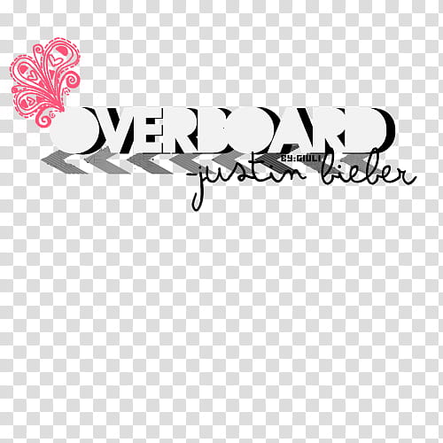 Text Justin Bieber Overboard transparent background PNG clipart