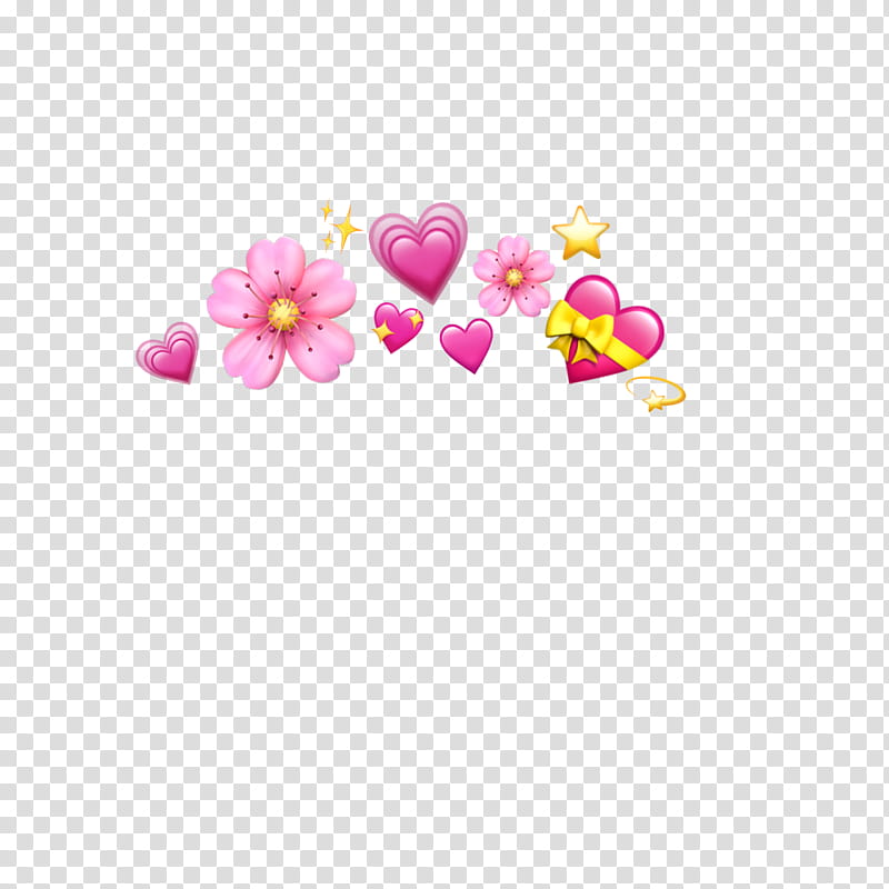 Black Heart Emoji, Sticker, Emoticon, Emoji Domain, Crown Emoji, Pink, Petal, Flower transparent background PNG clipart
