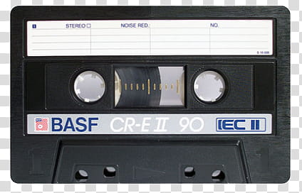 AESTHETIC GRUNGE, black BASF CR-E II  casette transparent background PNG clipart