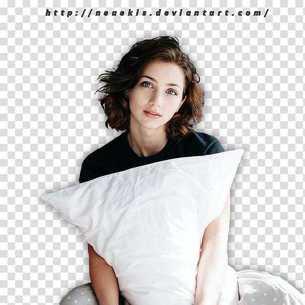 Emily Rudd, woman wearing black crew-neck shirt transparent background PNG clipart