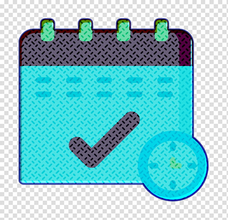 Free Time icon Calendar icon, Green, Aqua, Turquoise, Teal transparent background PNG clipart