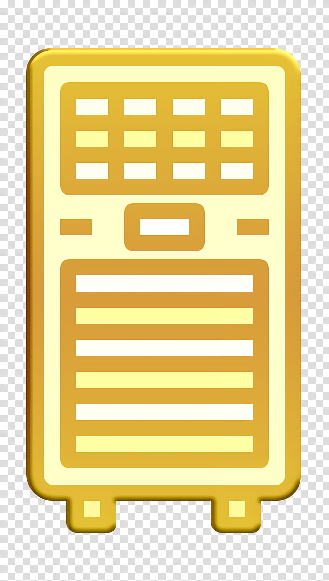 Air conditioner icon Electronic Device icon Tools and utensils icon, Yellow, Line transparent background PNG clipart