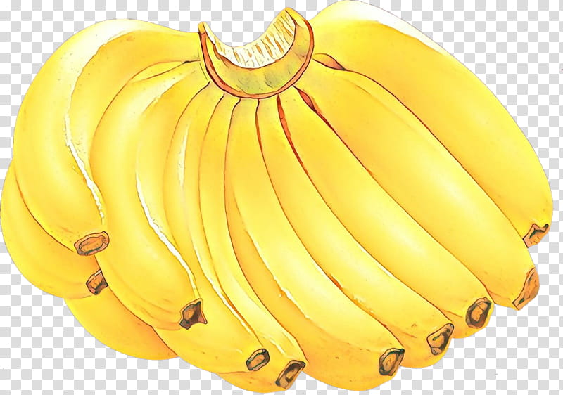 Pumpkin, Cartoon, Banana Family, Yellow, Fruit, Saba Banana, Plant, Cooking Plantain transparent background PNG clipart