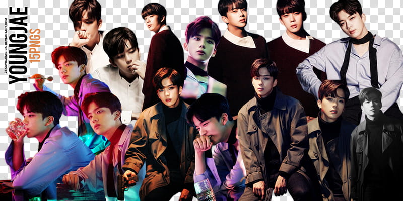 B A P Youngjae Noir, male band transparent background PNG clipart