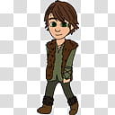 HTTYD Hiccup Shimeji, man in green long-sleeved top sticker transparent background PNG clipart