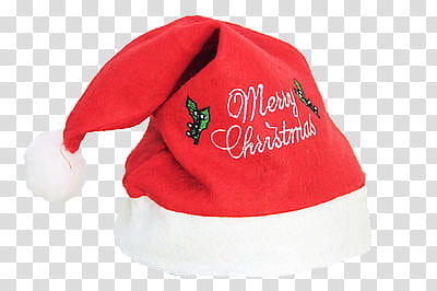 Christmas, red Christmas hat transparent background PNG clipart