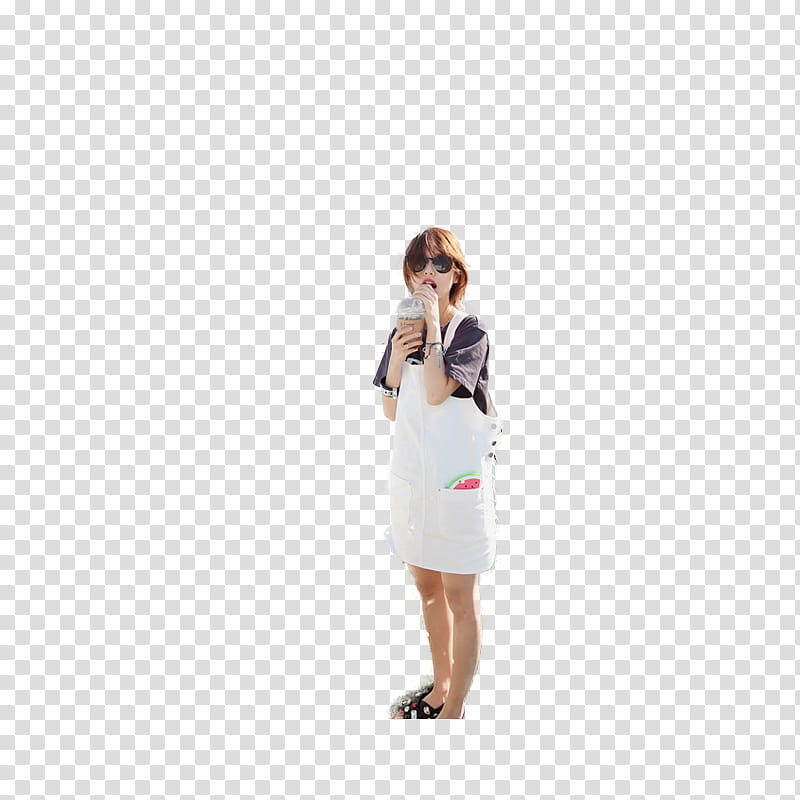 woman sipping from tumbler transparent background PNG clipart