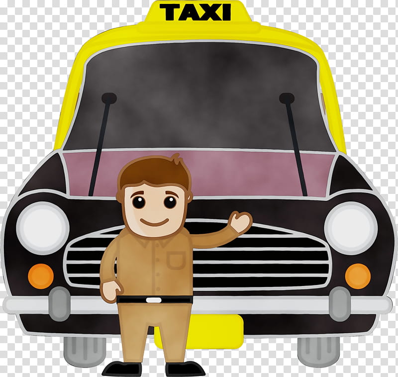 Cartoon School Bus Watercolor Paint Wet Ink India Auto Rickshaw Taxi Driving Transparent Background Png Clipart Hiclipart
