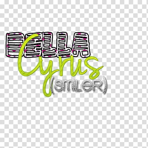 Textos Bella Cyrus Smiler transparent background PNG clipart