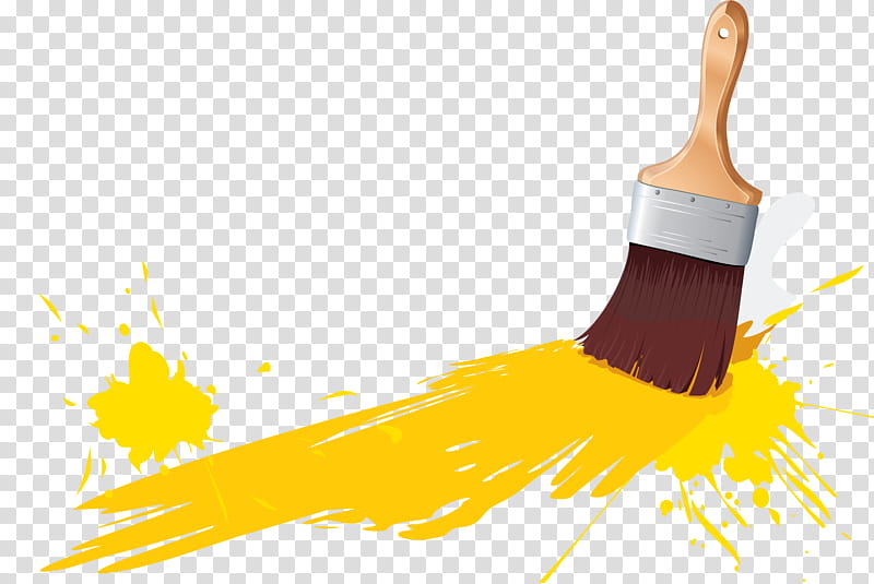 Paint Brush, Paint Brushes, Painting, High Quality Paint Brush, Ink Brush, Drawing, Yellow transparent background PNG clipart