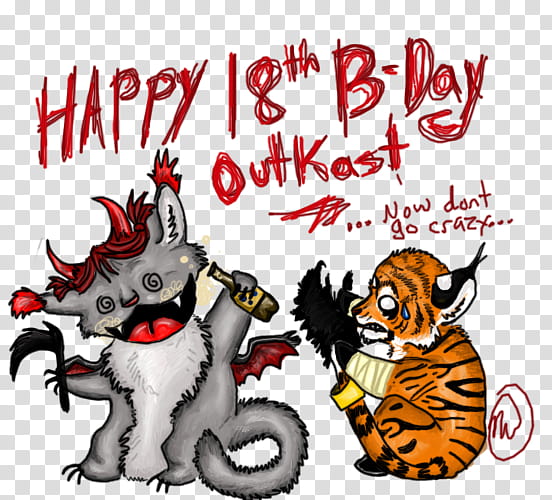 Happy B-day Outkast transparent background PNG clipart