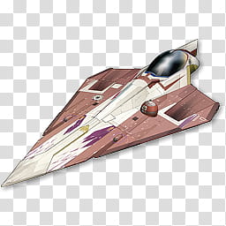 STAR WARS Fighters Space Ships Vehicles Icons , Jedi StarFighter, brown and white fighter jet illustration transparent background PNG clipart
