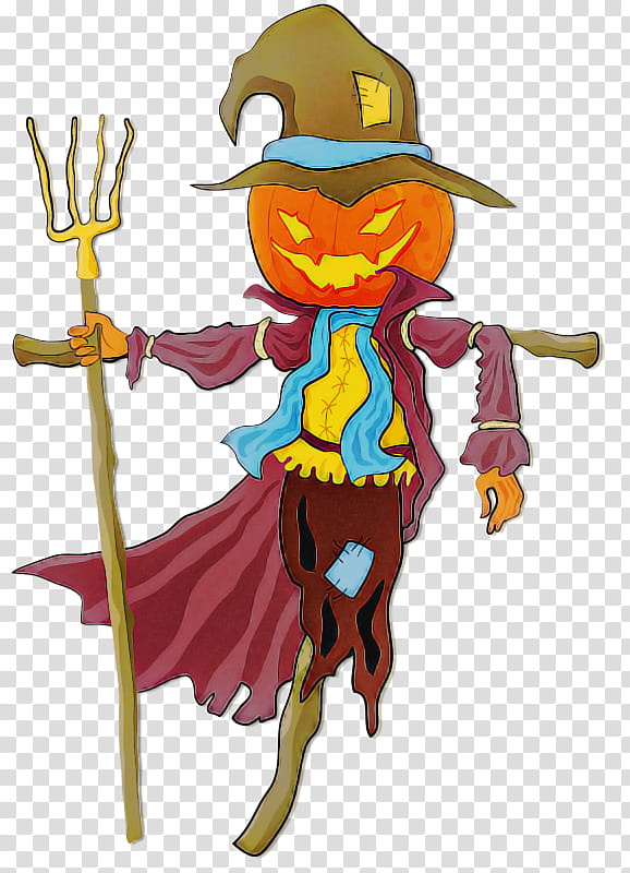 cartoon scarecrow costume design cowboy costume, Cartoon transparent background PNG clipart