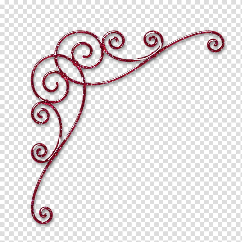 DiZa decorative element, red scrolled frame bracket illustration transparent background PNG clipart