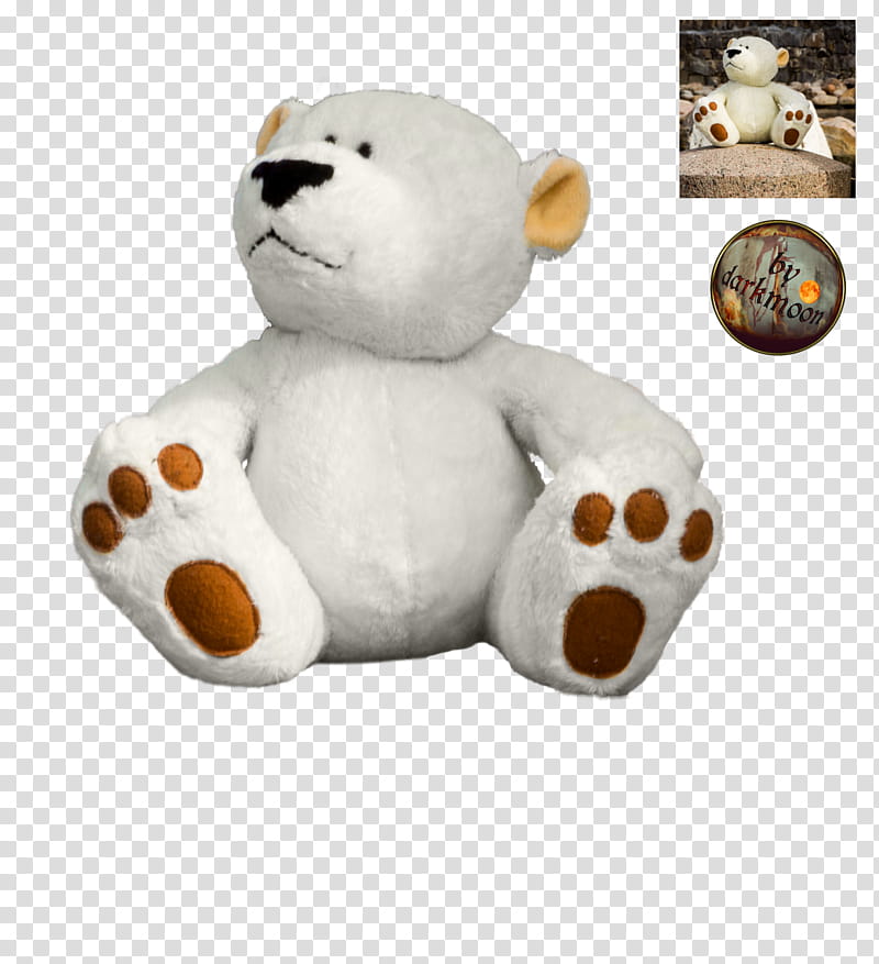 teddy bear with big foot, white bear plush toy transparent background PNG clipart