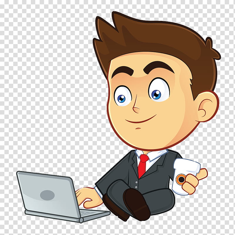 Laptop, Cartoon, Character, Businessperson, Drawing, Computer, Video, 3D Computer Graphics transparent background PNG clipart